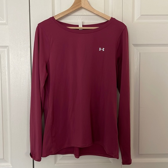 Deep Pink Under Armour Heat Gear Long Sleeve - Picture 1 of 4